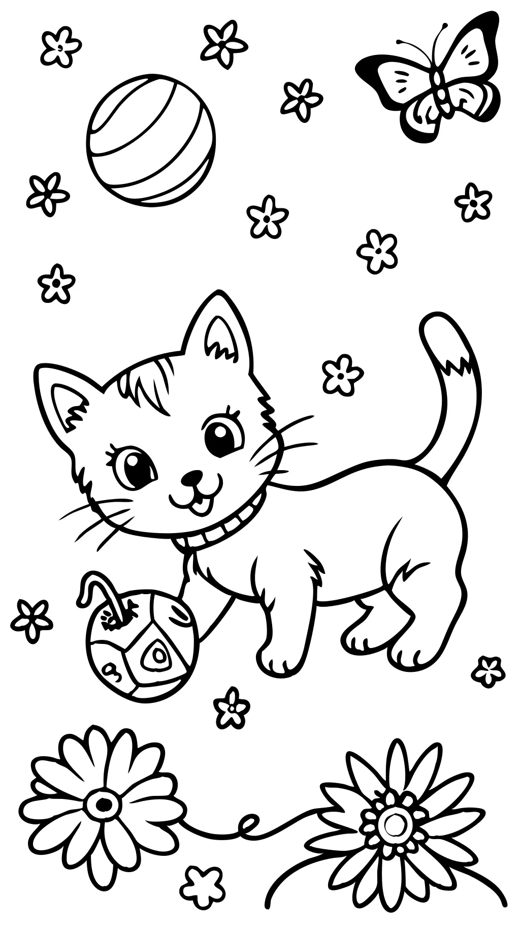 coloriages de minou et de chiots